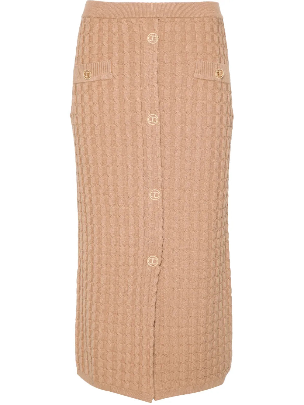 Cable-Knit Midi Skirt