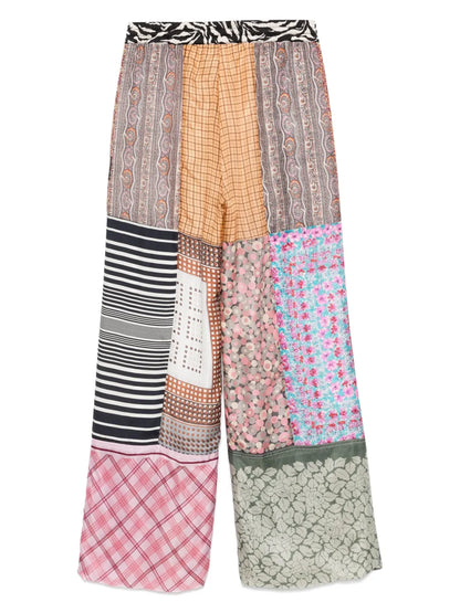 Regenerated Silk-Scarves Trousers