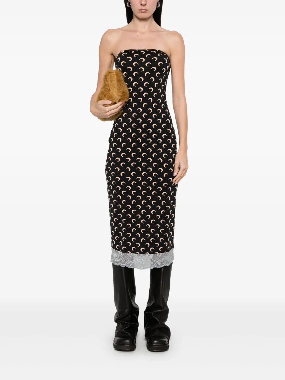 Crescent Moon Jersey Midi Dress