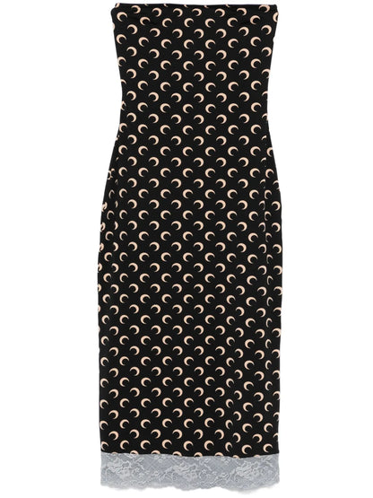 Crescent Moon Jersey Midi Dress