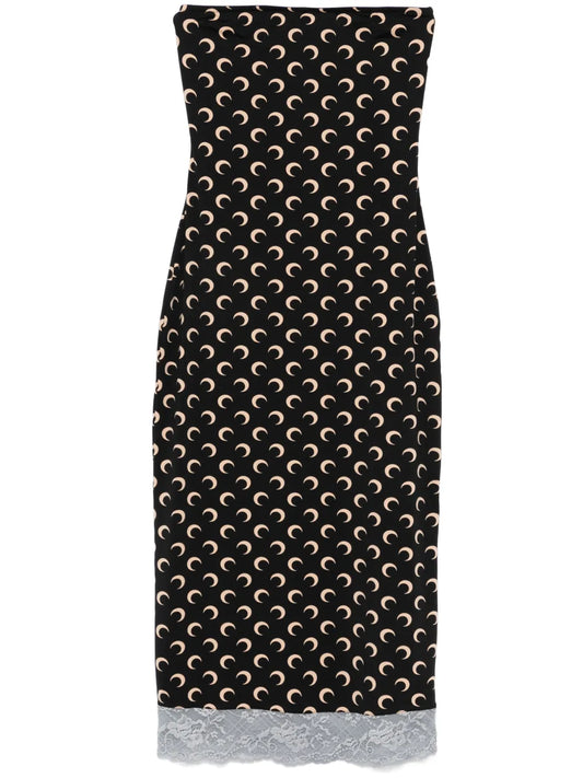 Crescent Moon Jersey Midi Dress