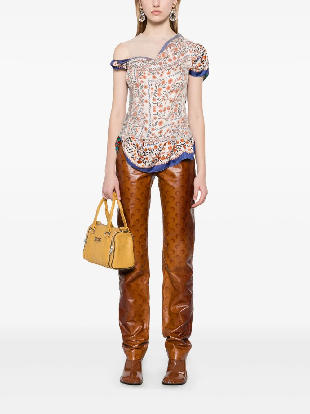 Silk-Scarves Layered Top