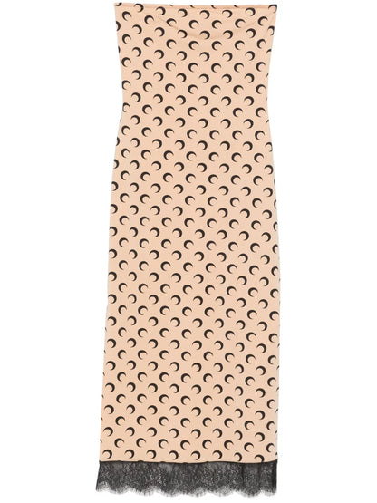 Crescent Moon Bustier Midi Dress