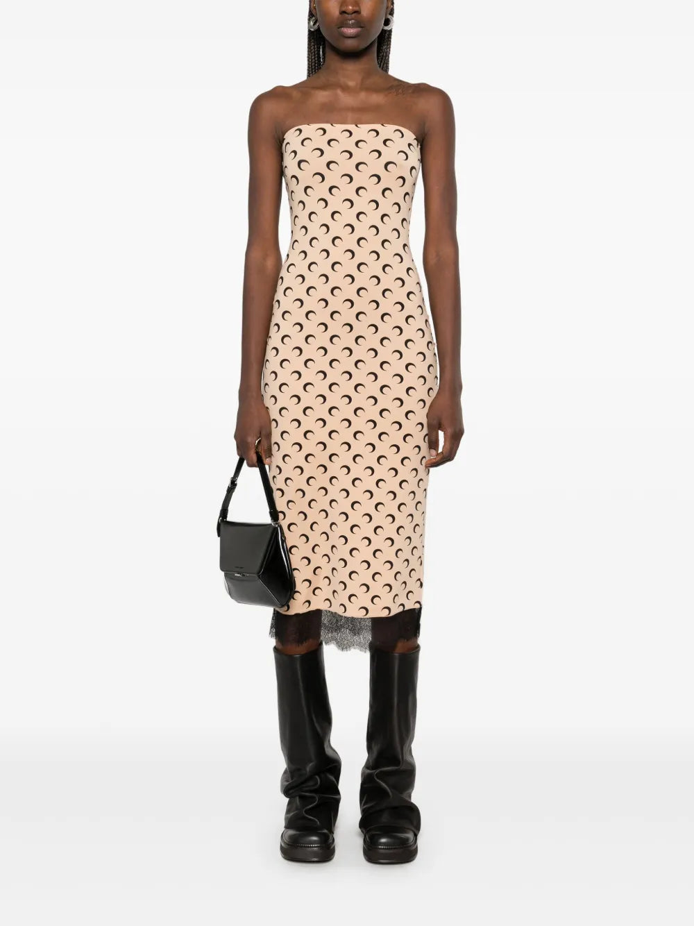 Crescent Moon Bustier Midi Dress