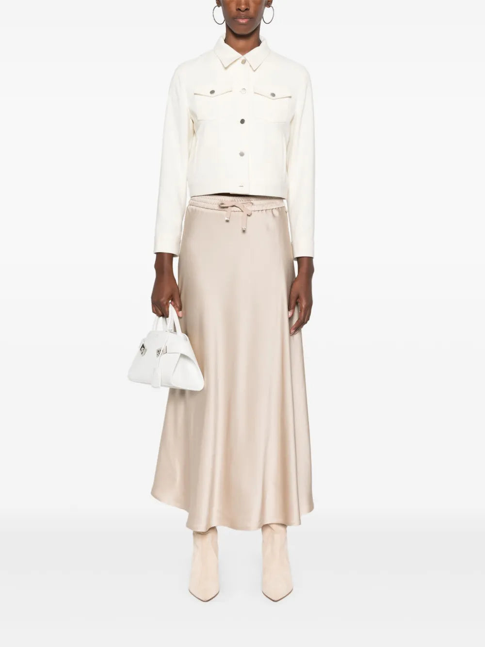 Satin Midi Skirt