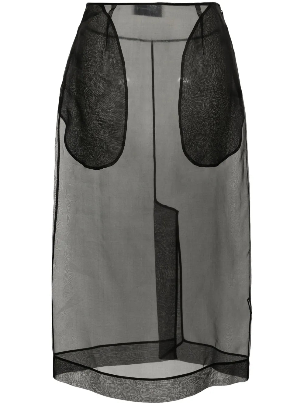 Sheer Pencil Midi Skirt