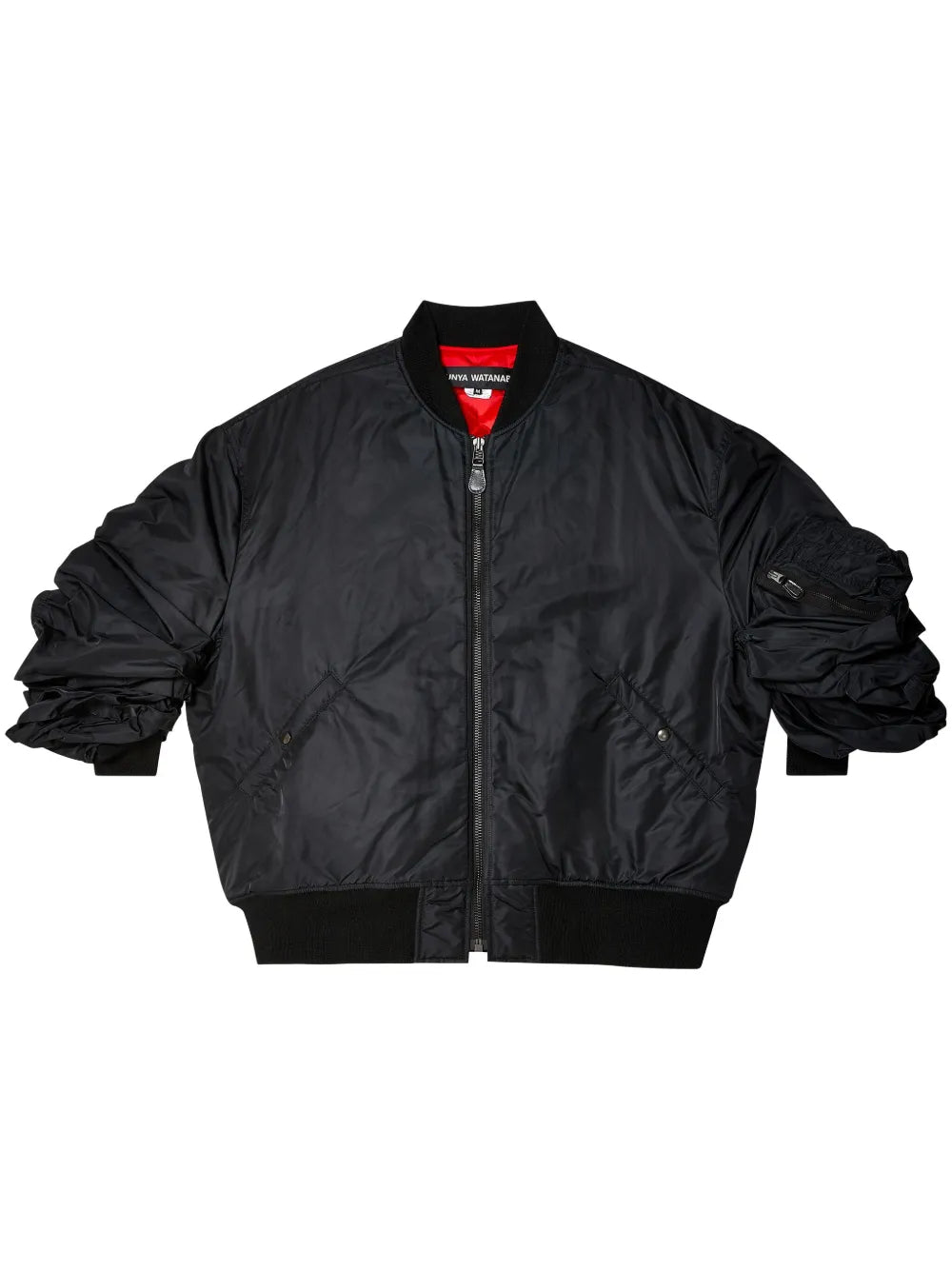 Rolled-Sleeves Bomber Jacket