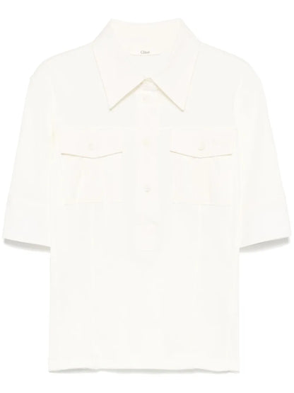 Logo-Embroidered Polo Top