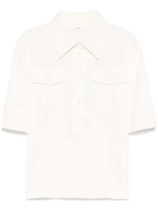 Logo-Embroidered Polo Top