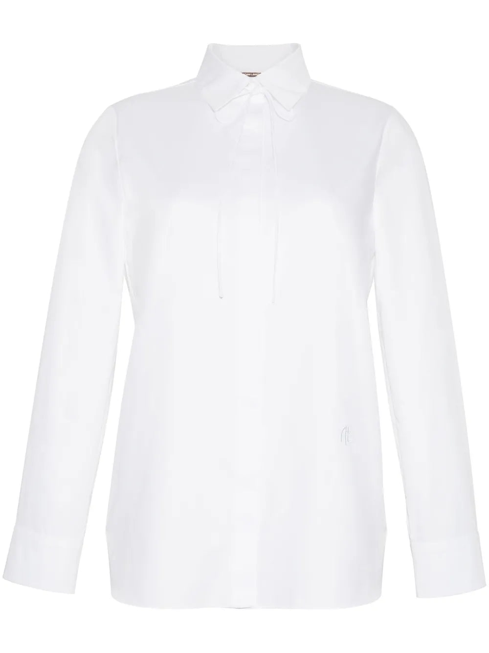 Thin Bow Cotton Shirt
