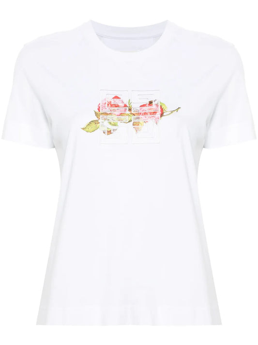 4G Lace Cotton T-Shirt