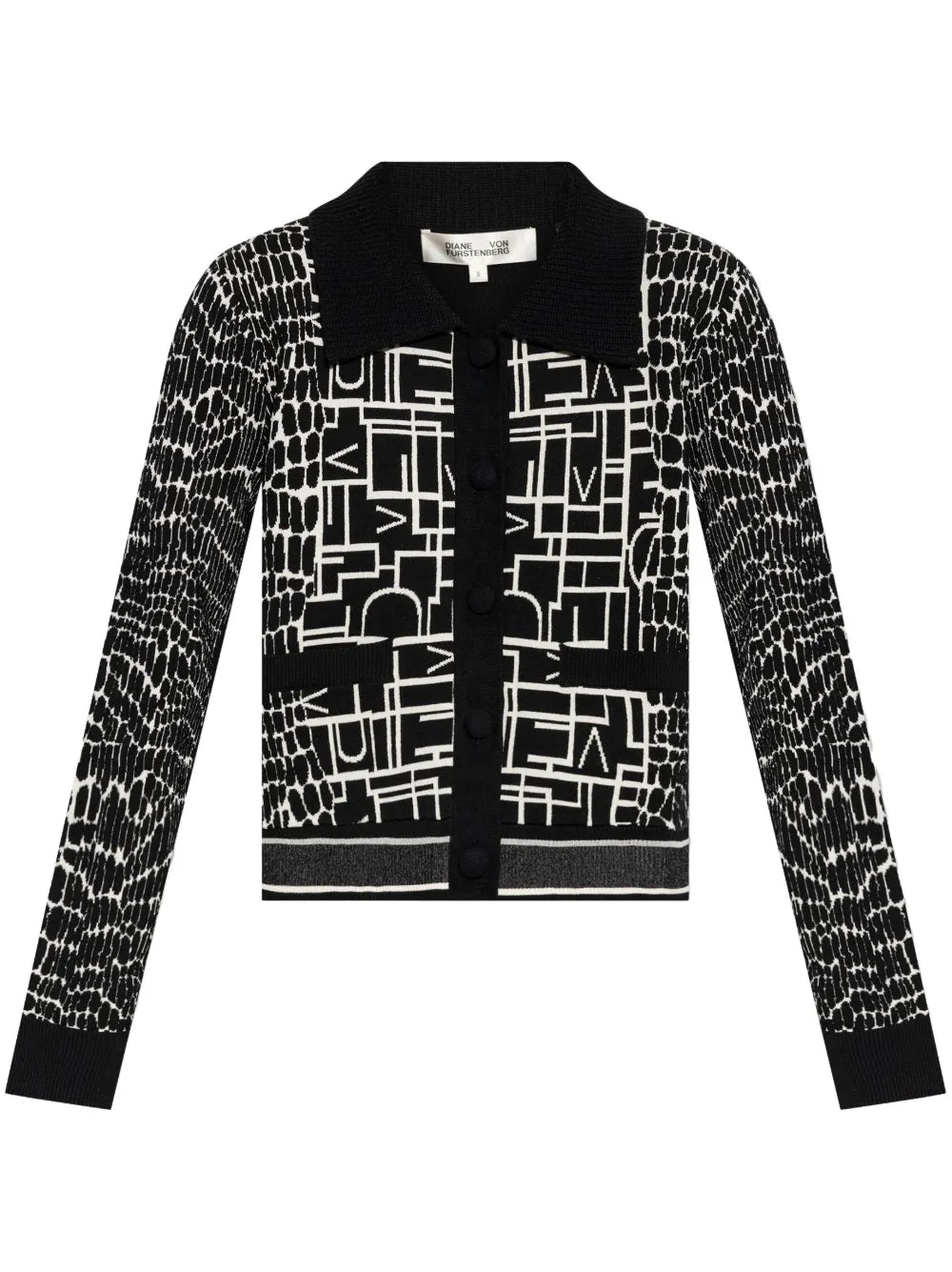 Riva Knitted Jacquard Cardigan