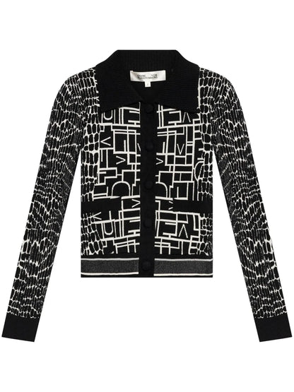 Riva Knitted Jacquard Cardigan