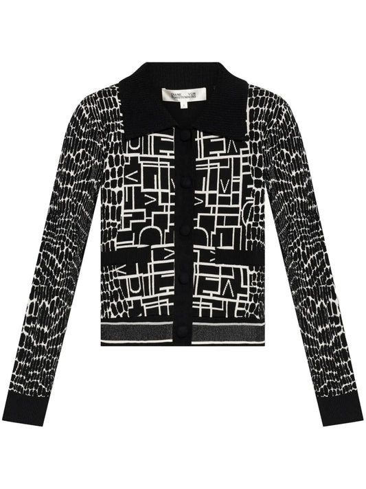 Riva Knitted Jacquard Cardigan