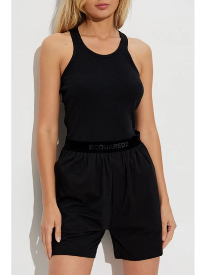 Elasticated-Waist Cotton Shorts