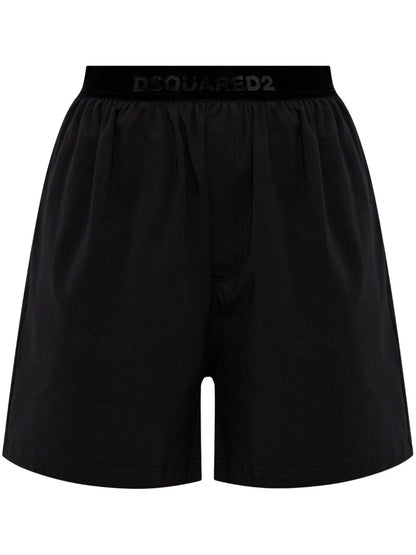 Elasticated-Waist Cotton Shorts