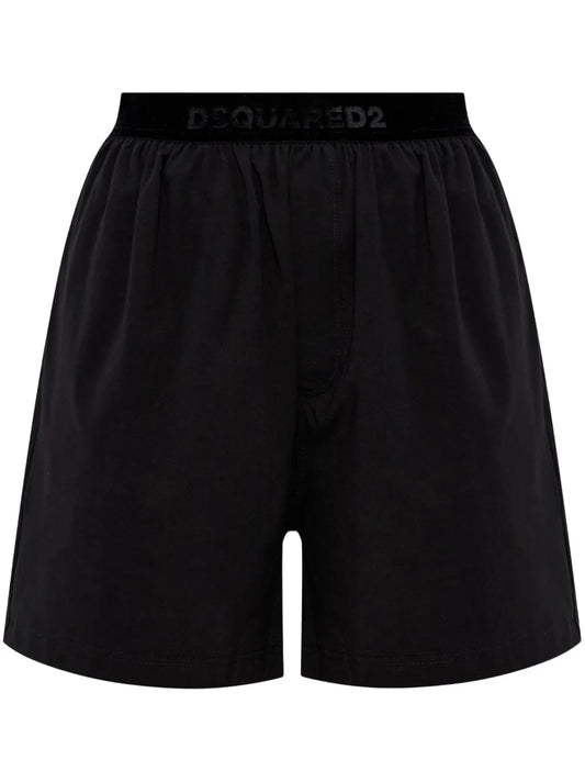 Elasticated-Waist Cotton Shorts