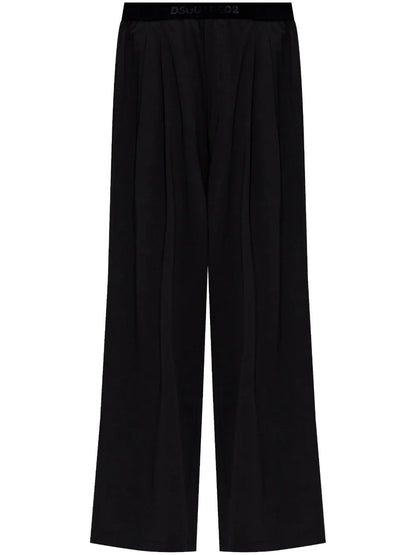 Cotton Straight-Leg Trousers