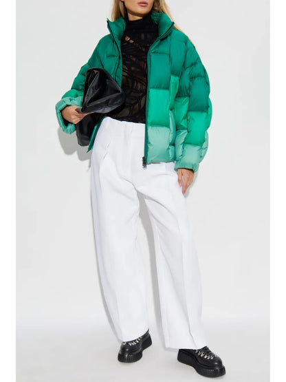 Embossed-Logo Padded Jacket