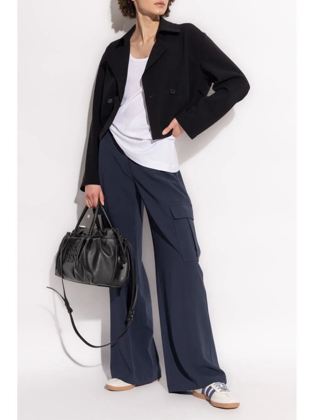 Wide-Leg Cargo Trousers