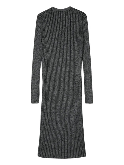 Ribbed-Knit Midi Dress