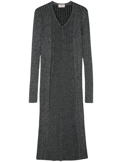 Ribbed-Knit Midi Dress