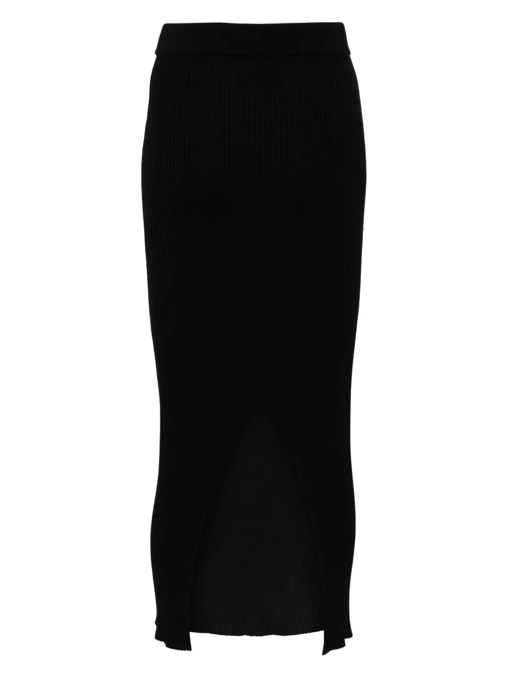 Ribbed-Knit Midi Skirt