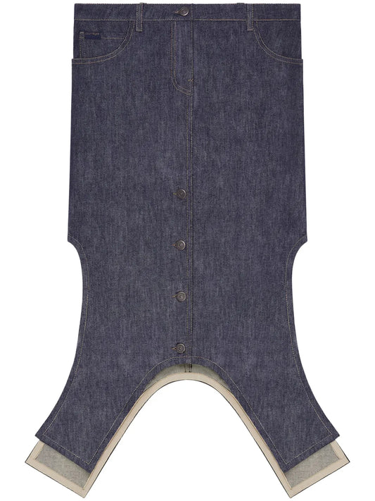 Asymmetric-Hem Skirt