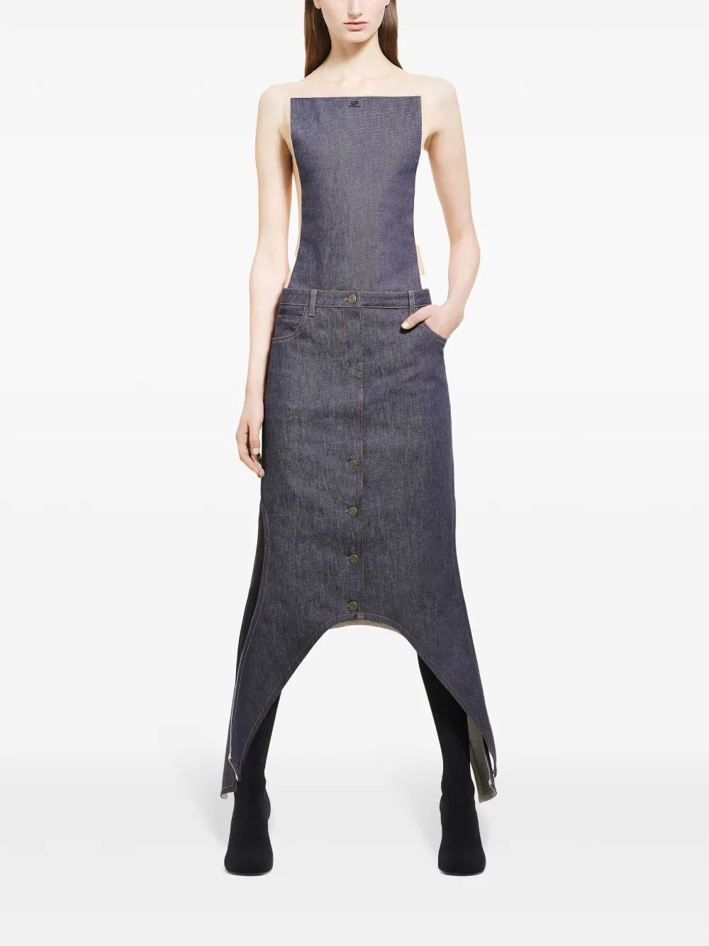Asymmetric-Hem Skirt