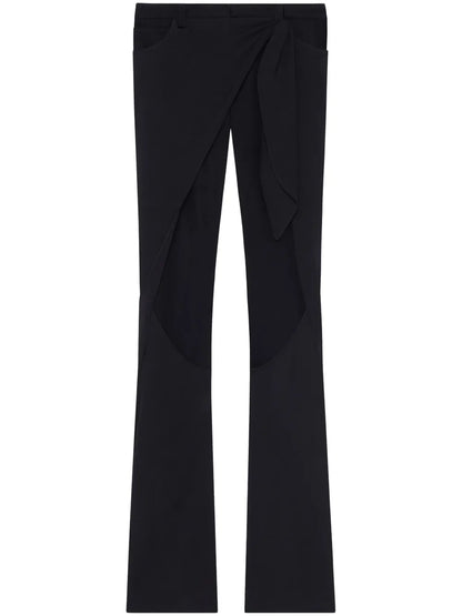 Wrap-Design Flared Jeans