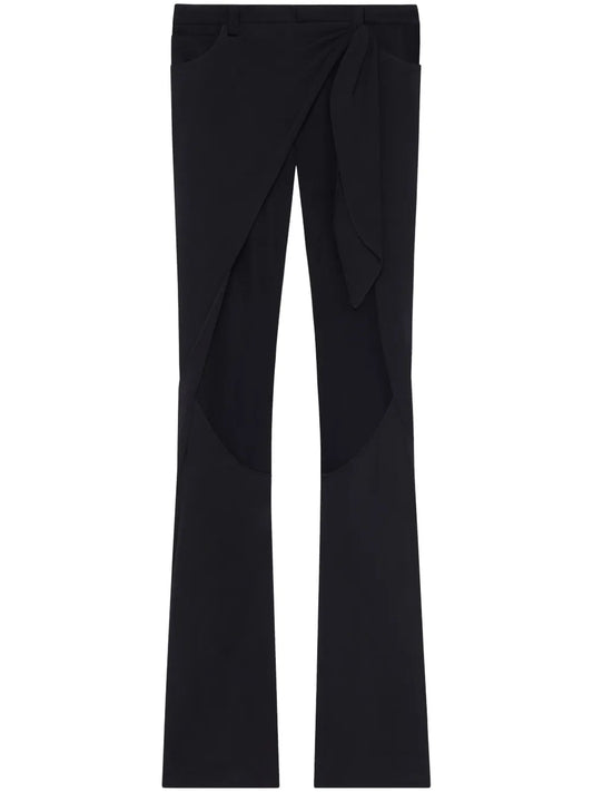 Wrap-Design Flared Jeans