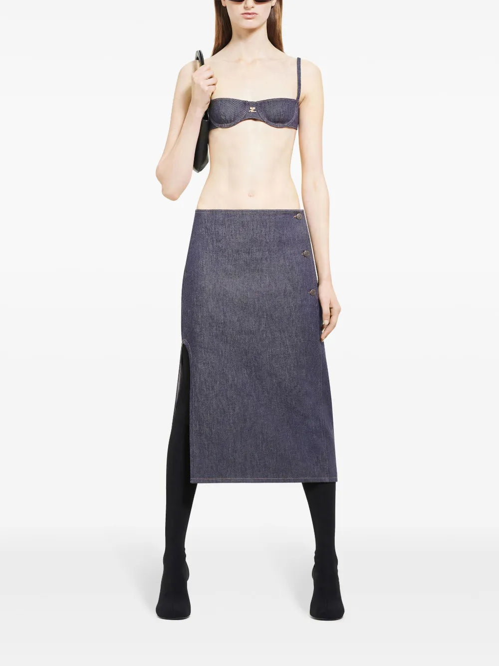 Straight Denim Skirt