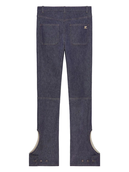 Logo-Embroidered Straight Jeans