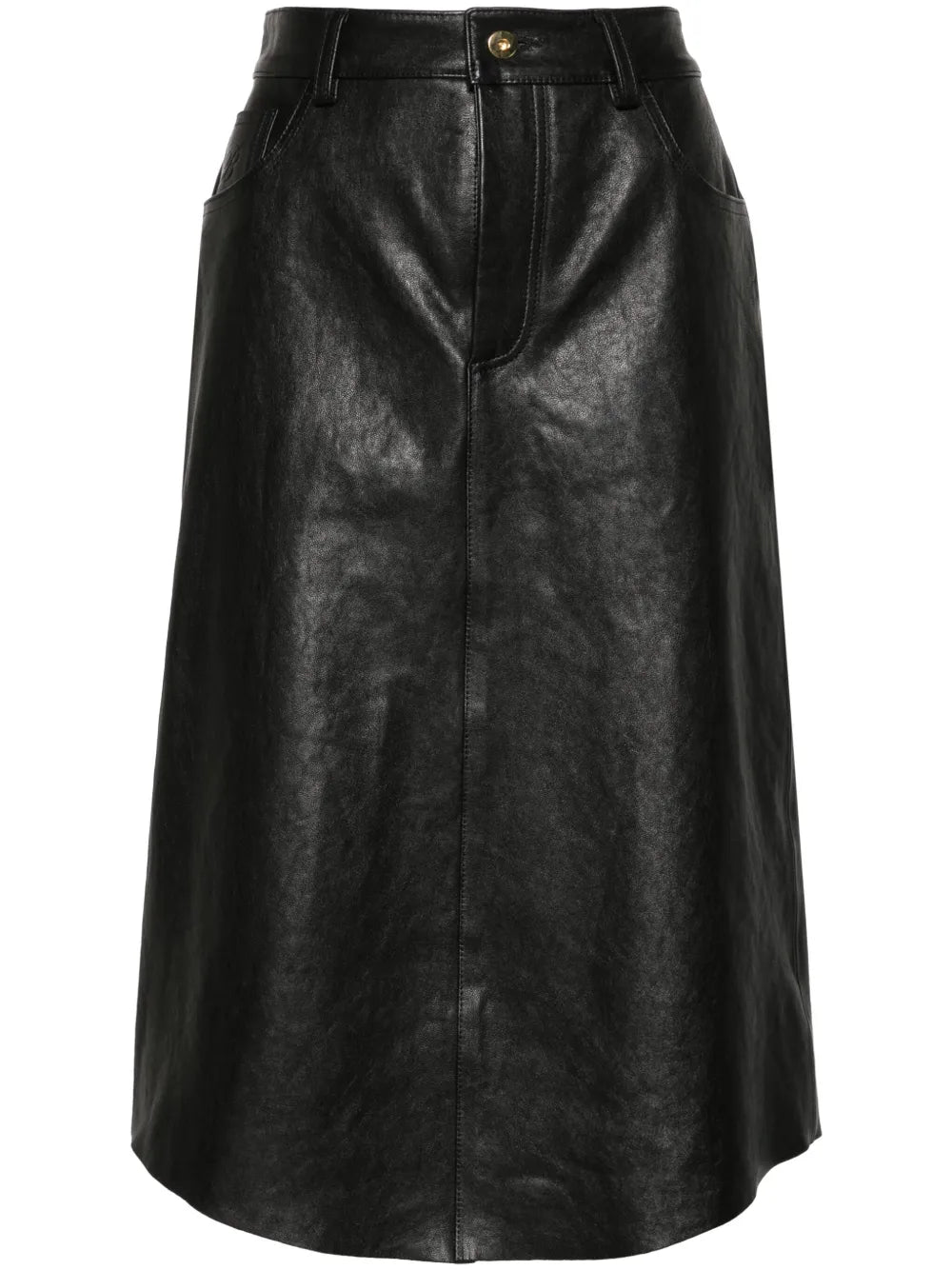 Debossed-Logo Midi Skirt