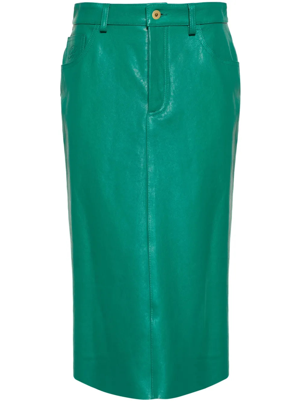 Debossed-Logo Midi Skirt