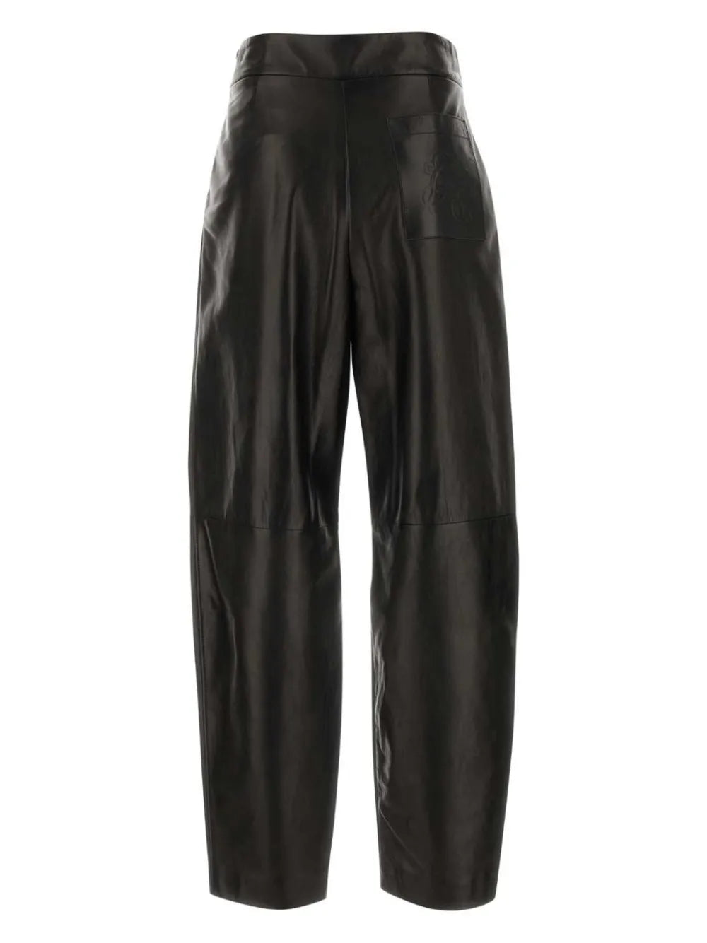 Leather Straight-Leg Trousers