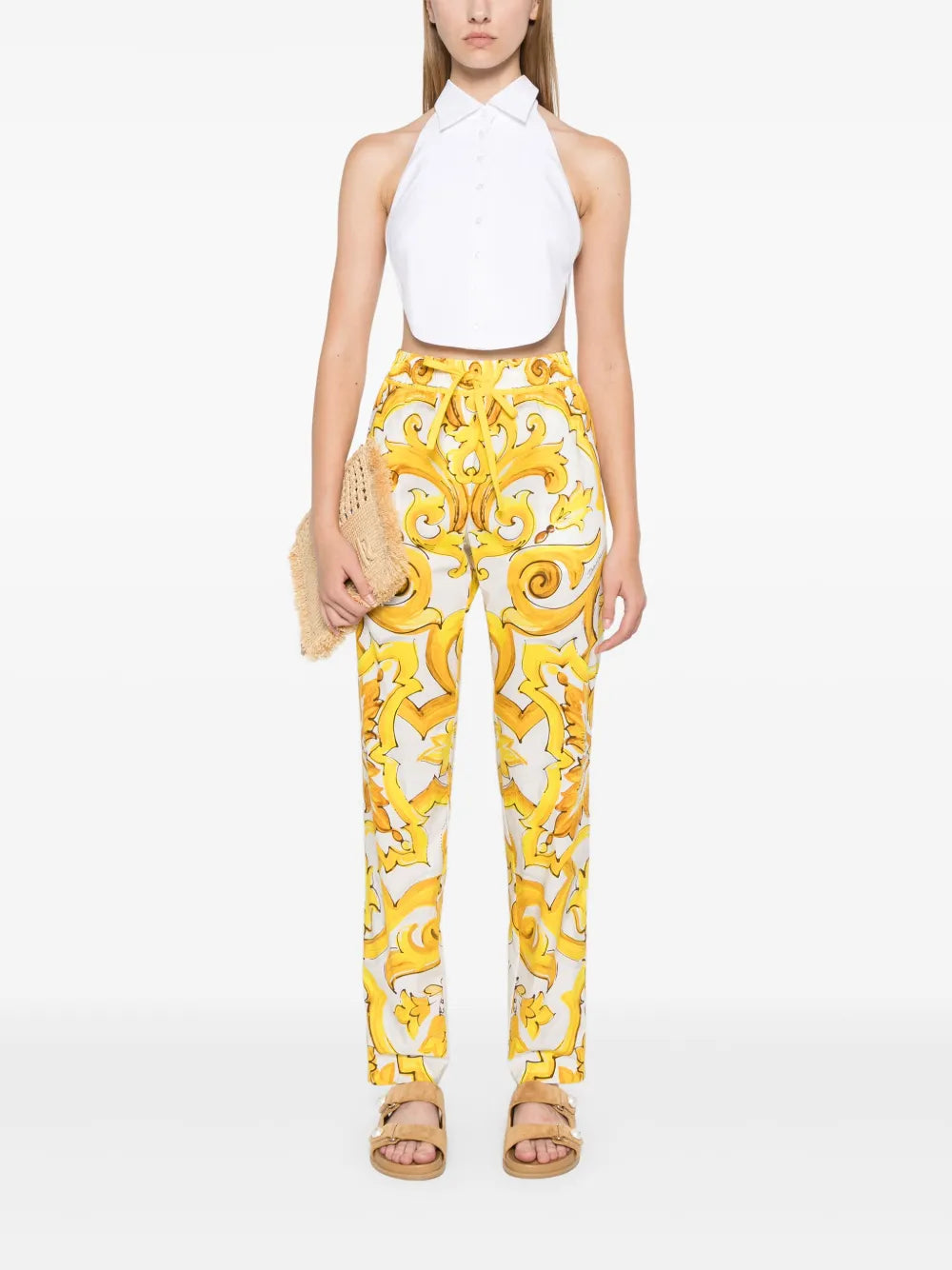 Majolica-Print Trousers