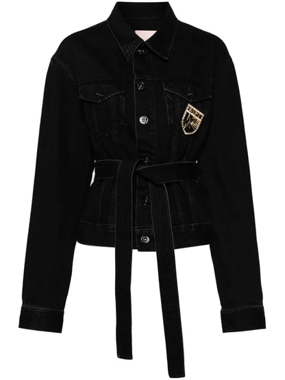 Logo Pin Denim Jacket