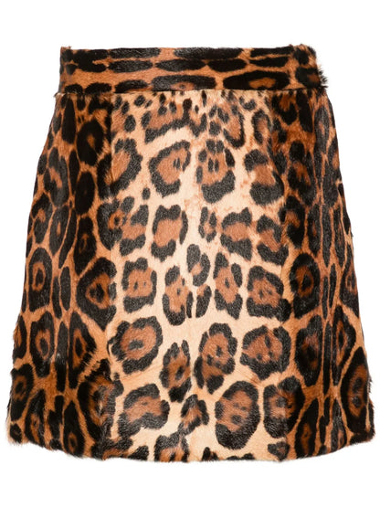 Leopard-Print Mini Skirt