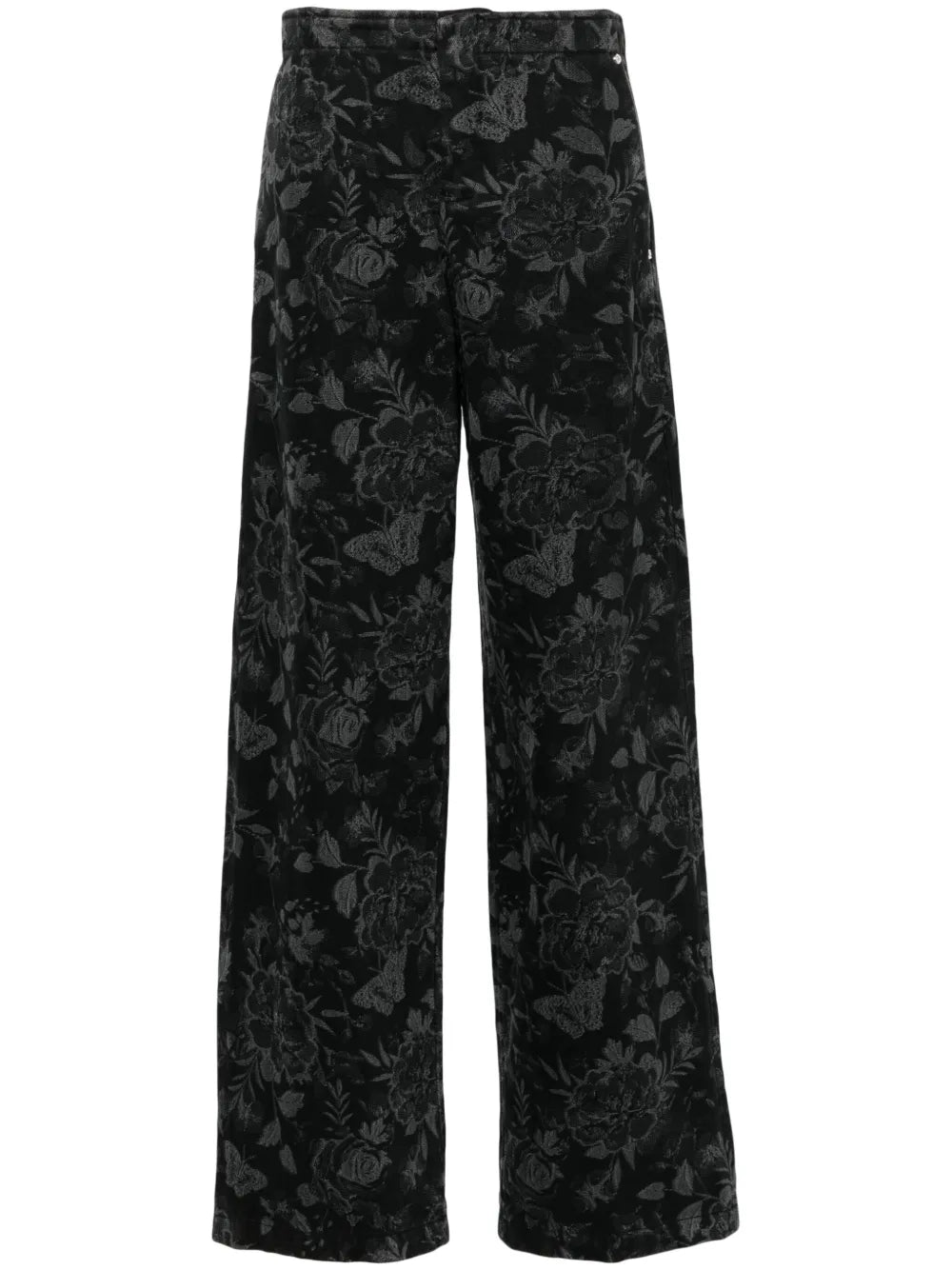 Laser-Print Denim Trousers
