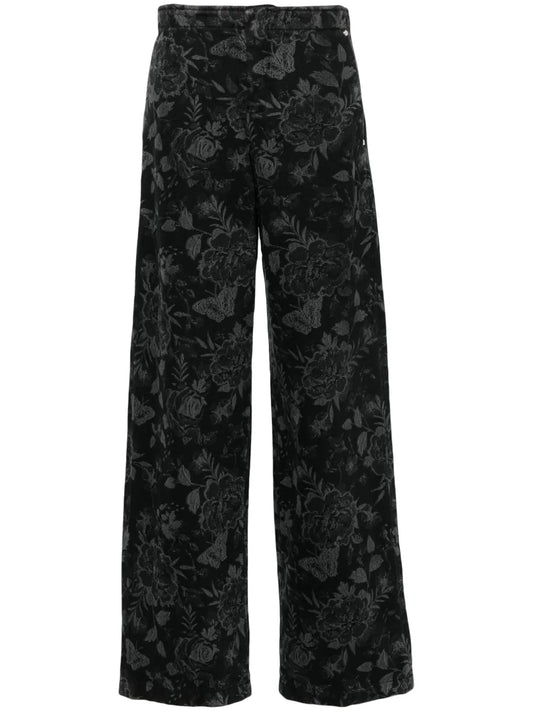 Laser-Print Denim Trousers