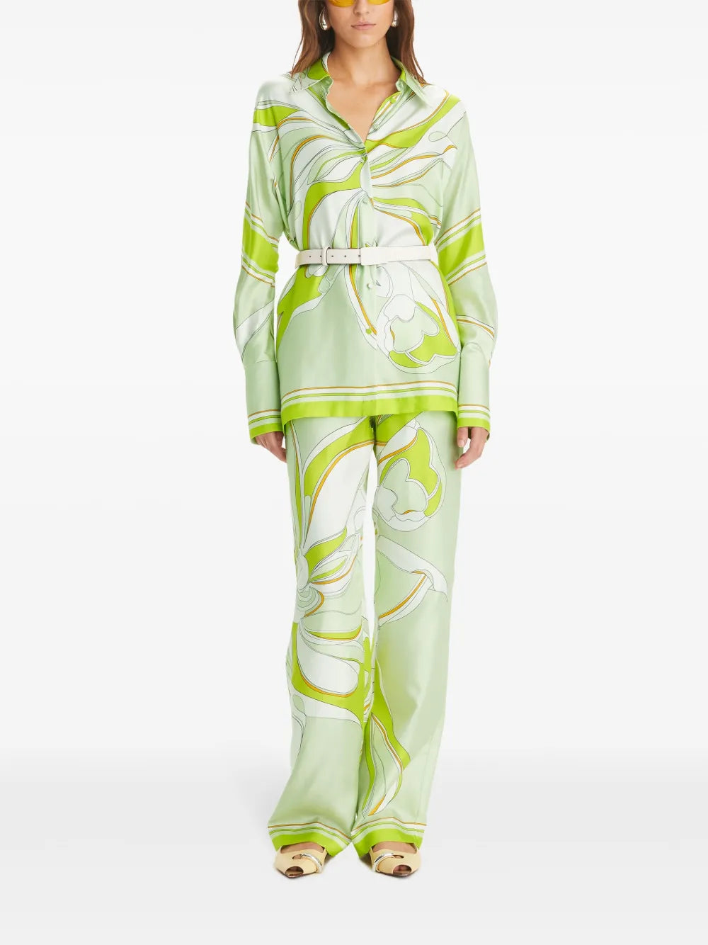 Printed Silk Pants