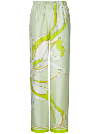 Printed Silk Pants