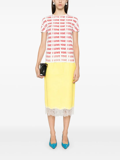 Slogan-Print Knitted Print