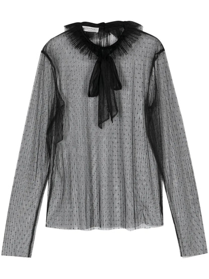 Point D'Esprit Tulle Blouse