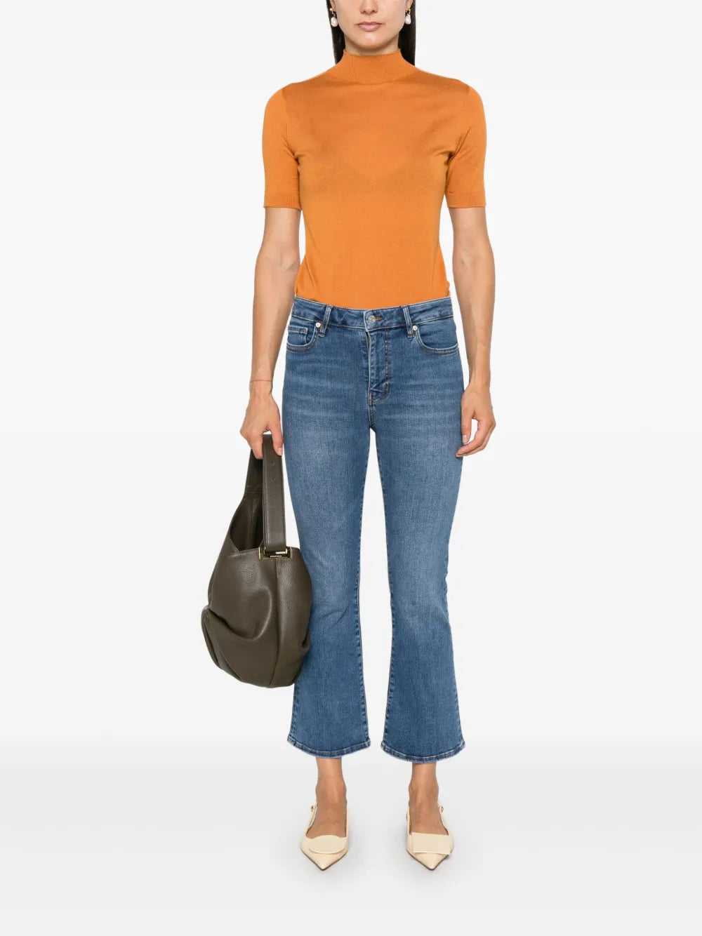 Cropped Bootcut Jeans