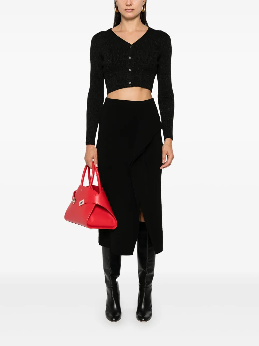 Draped Midi Skirt
