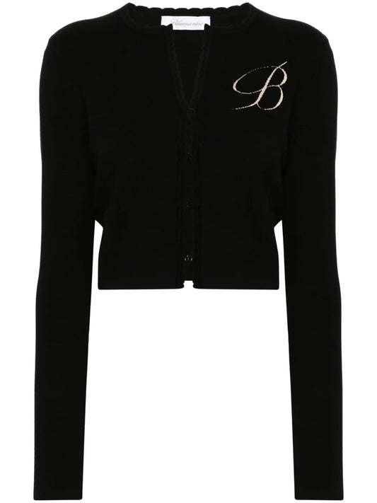 Logo-Jacquard Cardigan