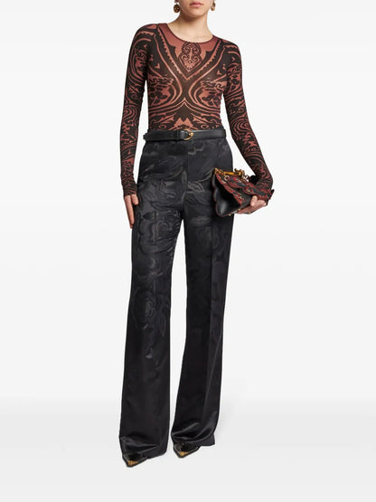 Paisley-Print Bodysuit