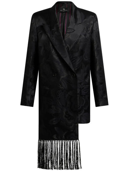 Fringed Jacquard Blazer